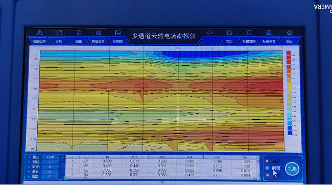 多通道物探仪处理剖面图